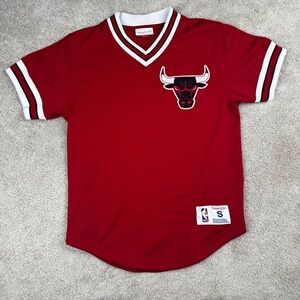 Mitchell & Ness NBA Chicago Bulls Mesh V-Neck Jersey Size S